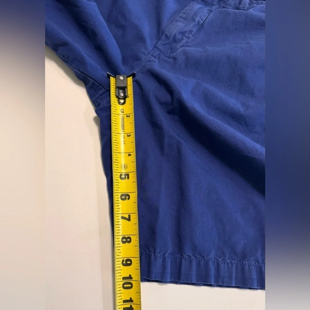 Johnnie O Shorts Mens Size 34X10 Blue Chino Golf 100% Cotton Flat Front Classic